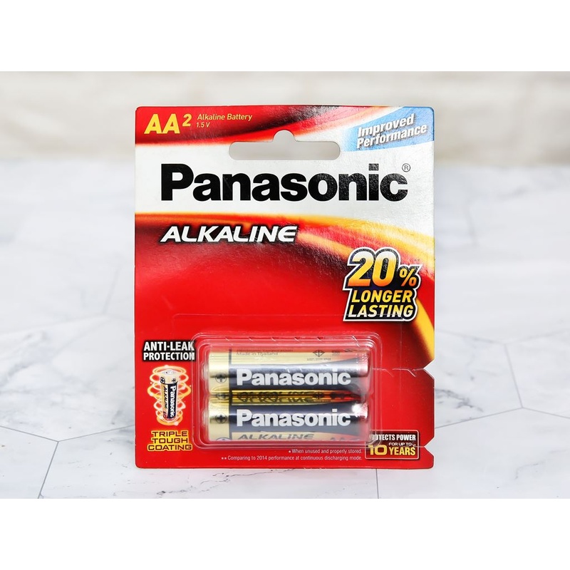 Pin tiểu Alkaline AA LR6T/2B-V Panasonic vỉ 2 viên