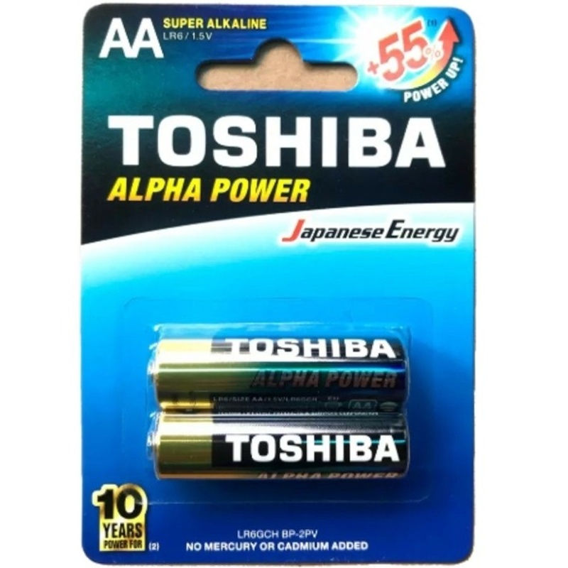 Pin tiểu Toshiba AA 1.5V Alpha Power vỉ 2 viên