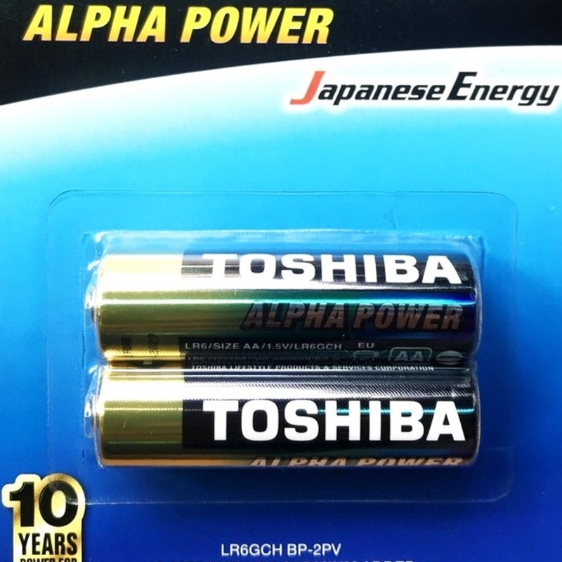 Pin tiểu Toshiba AA 1.5V Alpha Power vỉ 2 viên