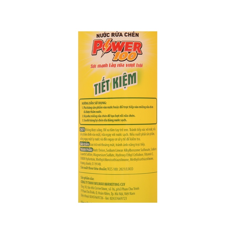 Nước Rửa Chén Power 100 750g