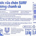 Nước Rửa Chén Surf 3.6 Kg hương chanh xả