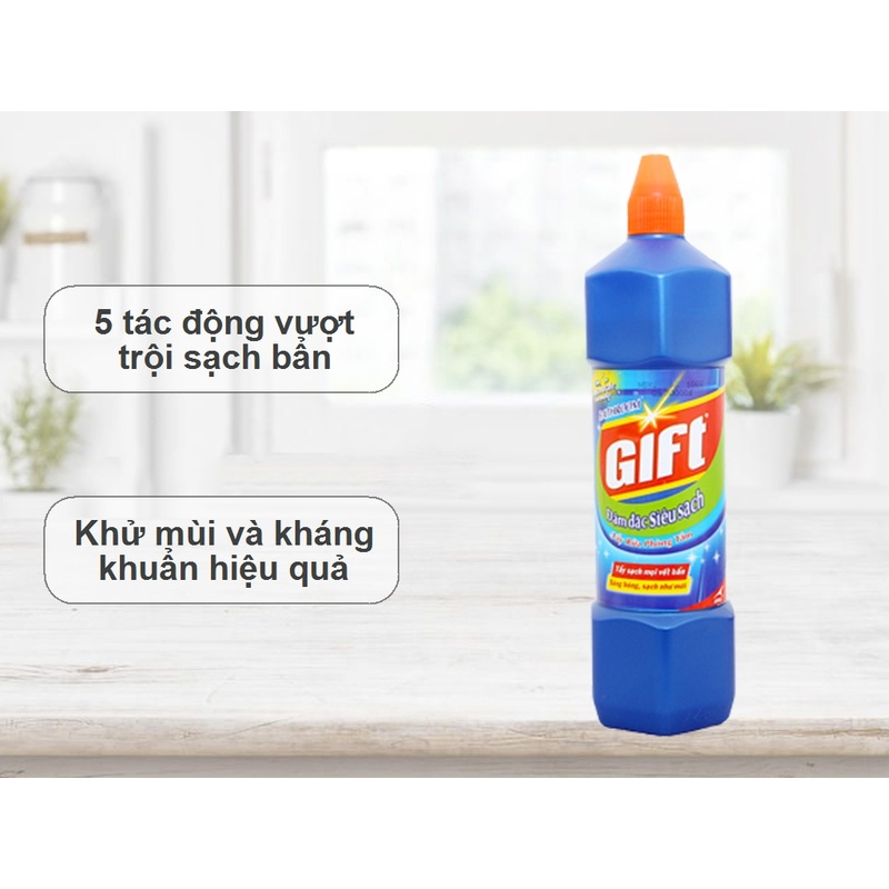 Nước tẩy bồn cầu Gift 900ml đậm đặc