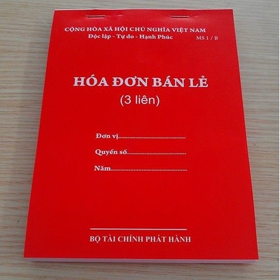 Hóa đơn bán lẻ 3 liên 100 tờ