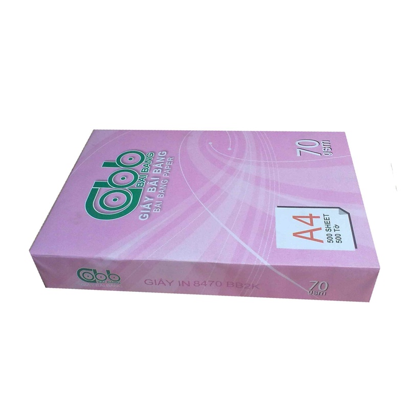 Giấy A4 Bãi Bằng vỏ hồng 70 gsm 