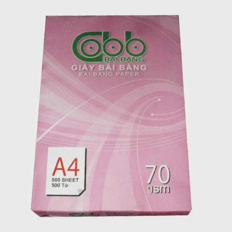 Giấy A4 Bãi Bằng vỏ hồng 70 gsm 