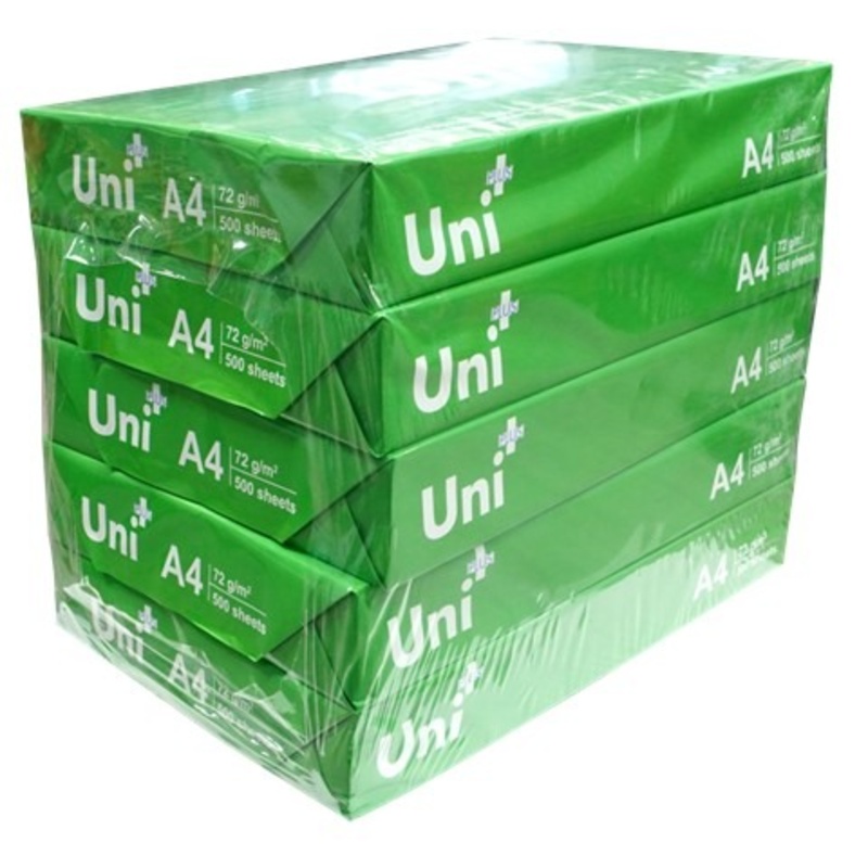 Giấy A4 Uni Plus 72 gsm