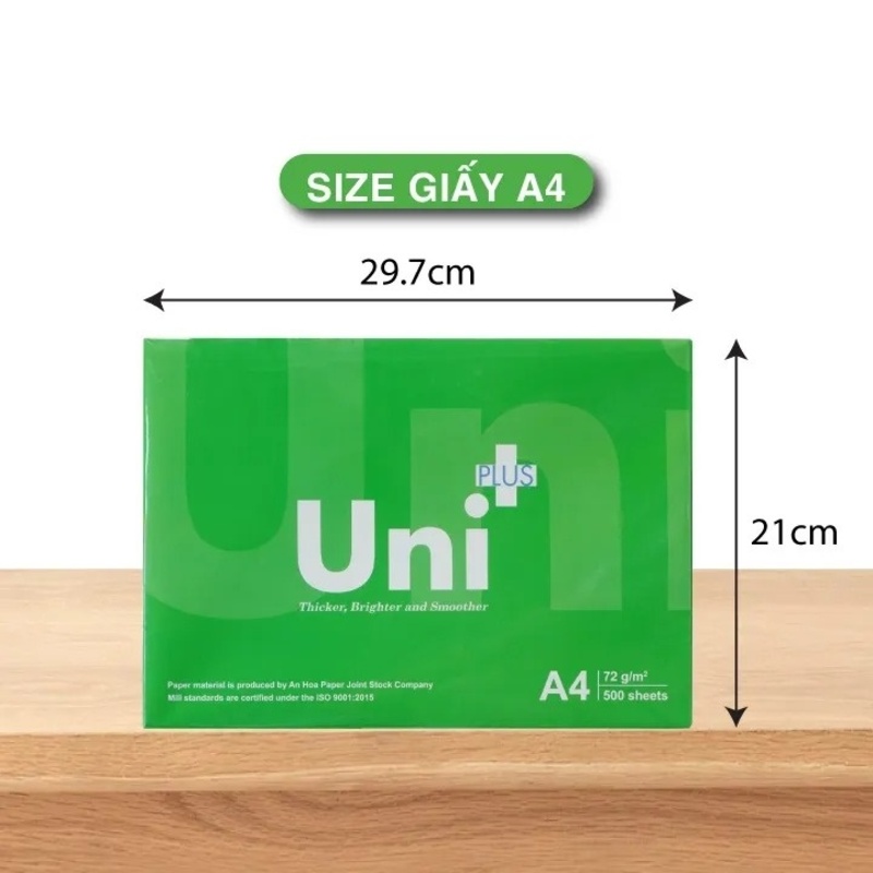 Giấy A4 Uni Plus 72 gsm