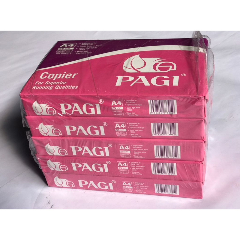 Giấy Pagi 65 gsm A4 màu hồng