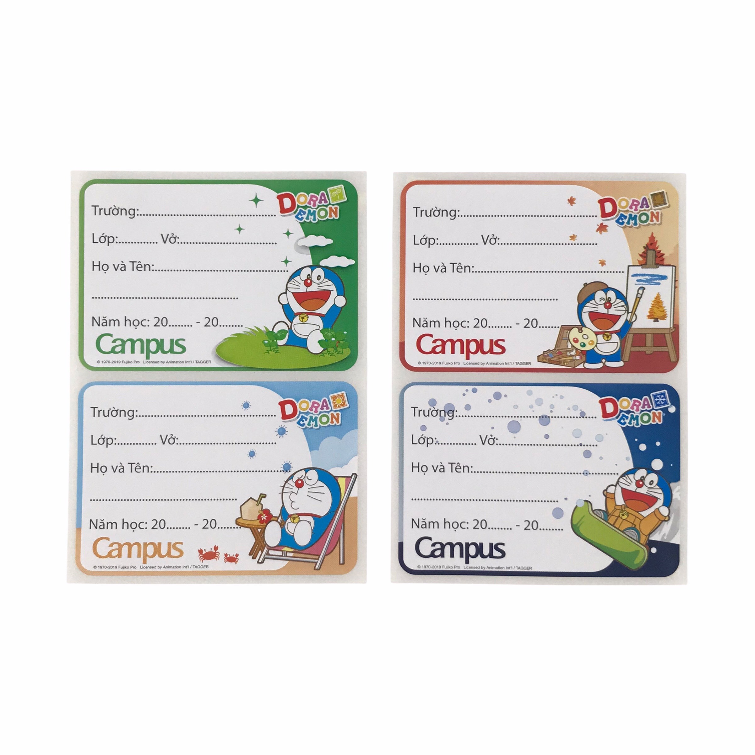 Nhãn Vở Doraemon Campus NT-DOR12 màu sắc đẹp mắt