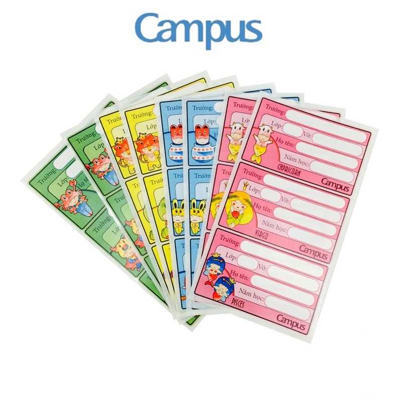 Nhãn vở Campus 12 cung hoàng đạo