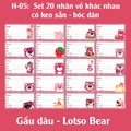 Nhãn dán Gấu Dâu Lotso Bear