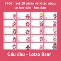 Nhãn dán Gấu Dâu Lotso Bear