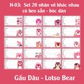 Nhãn dán Gấu Dâu Lotso Bear