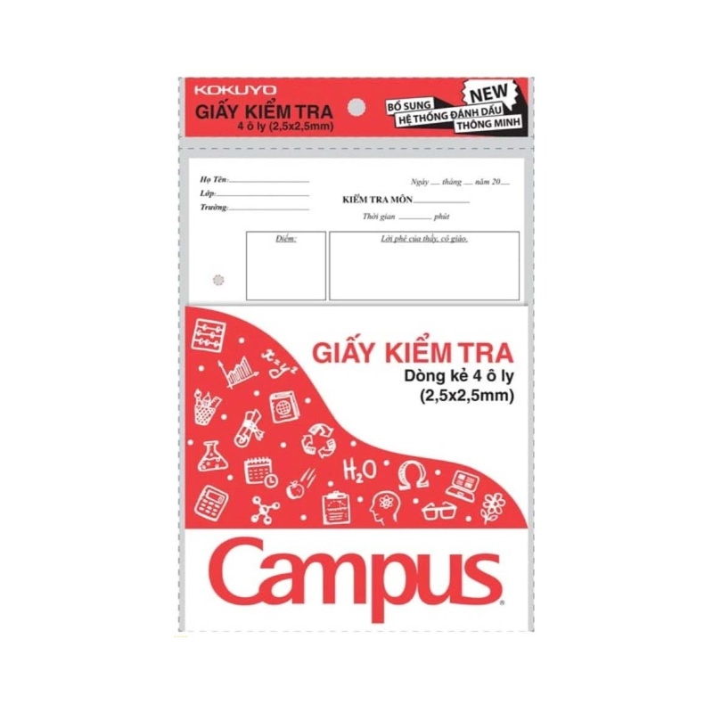 Giấy kiểm tra Campus cấp 1 4 ô ly