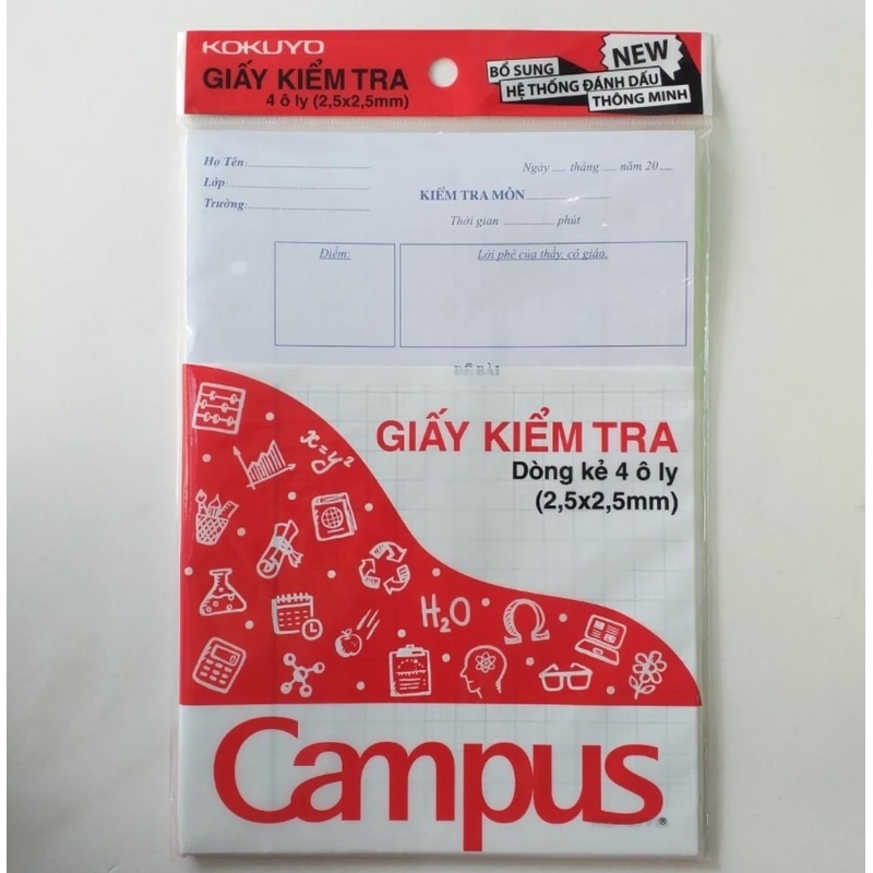 Giấy kiểm tra Campus cấp 1 4 ô ly