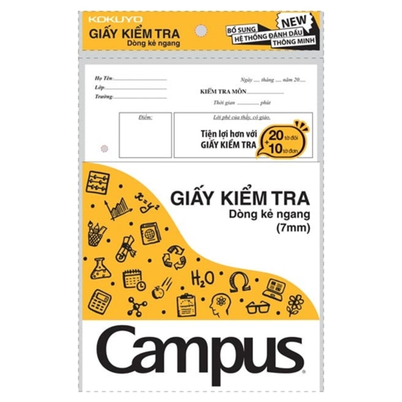 Giấy kiểm tra Campus cấp 2 không chấm 2992