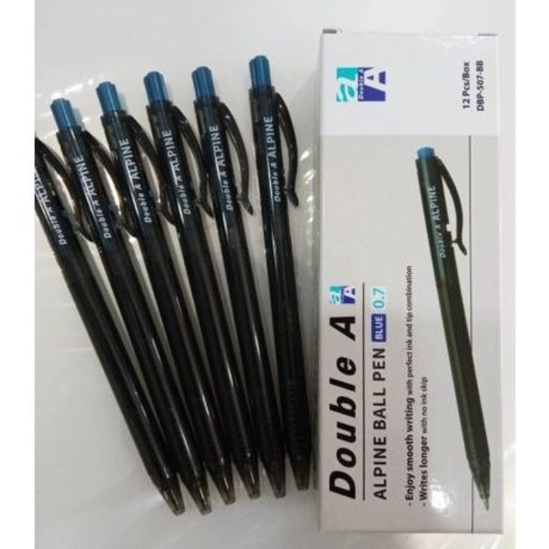 Bút bi Double A Alpine nét 0.7mm mực xanh