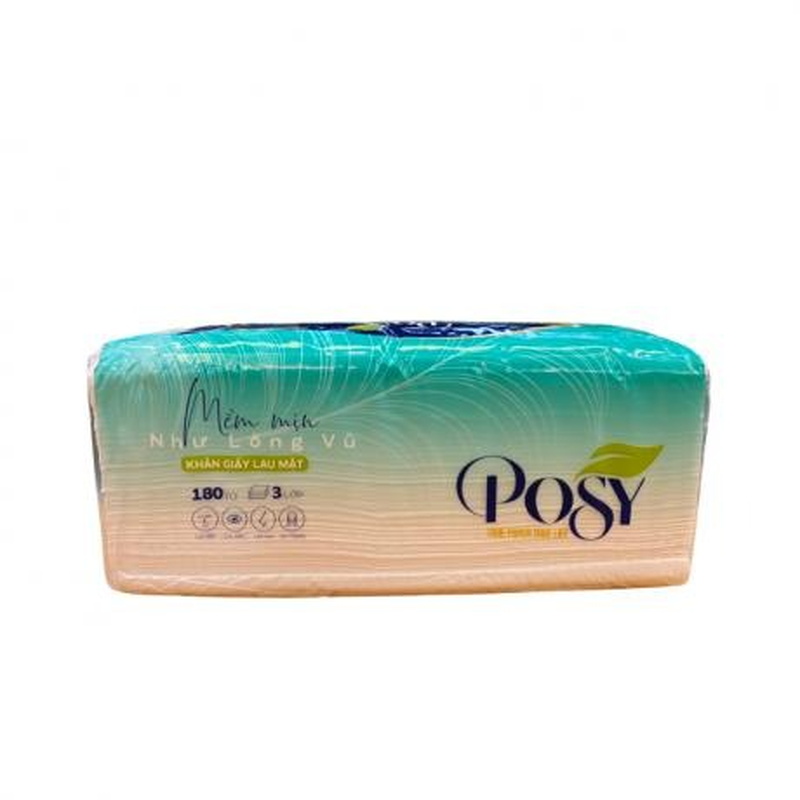 Giấy ăn Posy Rút Lụa 180 tờ 3 lớp