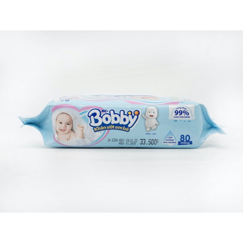 Khăn ướt Bobby 80 miếng không mùi