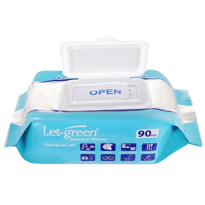 Khăn ướt cồn Let Green 90 miếng