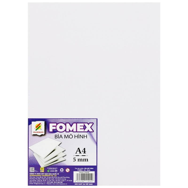 Bìa Mô Hình Fomex A4 5 mm 114049