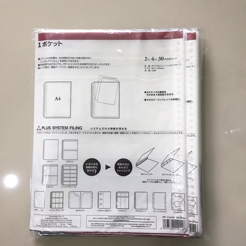 Sơ mi lỗ Plus dày thiết kế lỗ đục sẵn cho phép gắn vào các loại còng bật hoặc còng nhẫn dễ dàng