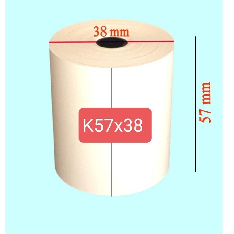 Giấy nhiệt khổ 57mm Ø 38mm được sản xuất theo tiêu chuẩn ổn định, phù hợp với nhiều dòng thiết bị in hiện đại