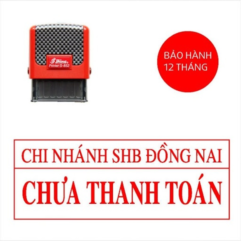 Con dấu chưa thanh toán in sẵn giúp bộ phận kế toán rà soát nhanh các giao dịch chưa hoàn tất