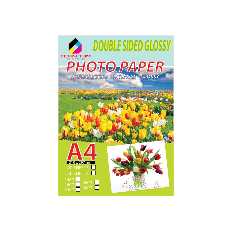 Giấy in ảnh 2 mặt bóng A4 140g