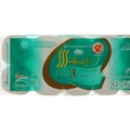 Giấy vệ sinh Hà Nội xanh 3 lớp không lõi