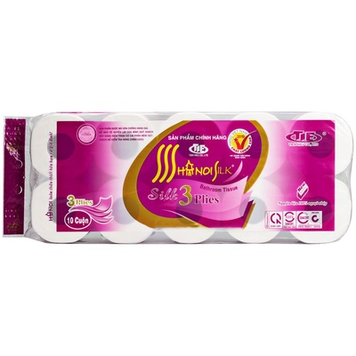 Giấy vệ sinh Hà Nội tím 3 lớp có lõi