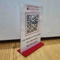Khay Menu QR A4 để bàn