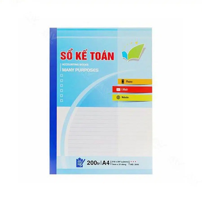 Sổ Kế Toán Tổng Hợp 200 trang
