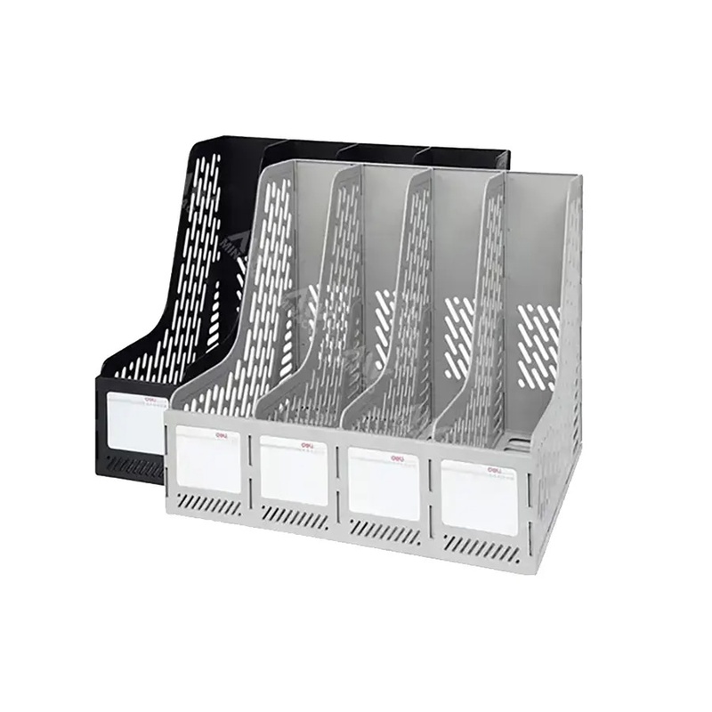 File vát 4 ngăn Deli 9846 bền chắc với khung nhựa PP cao cấp toàn khối