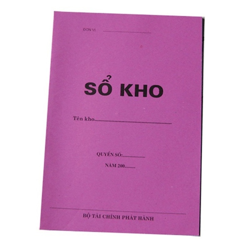 Sổ kho dày 100 trang thiết kế mẫu chuẩn hiện hành