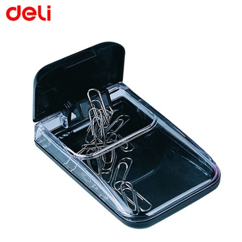 Hộp đựng ghim nam châm Deli giữ ghim cố định nhờ lõi hút nam châm