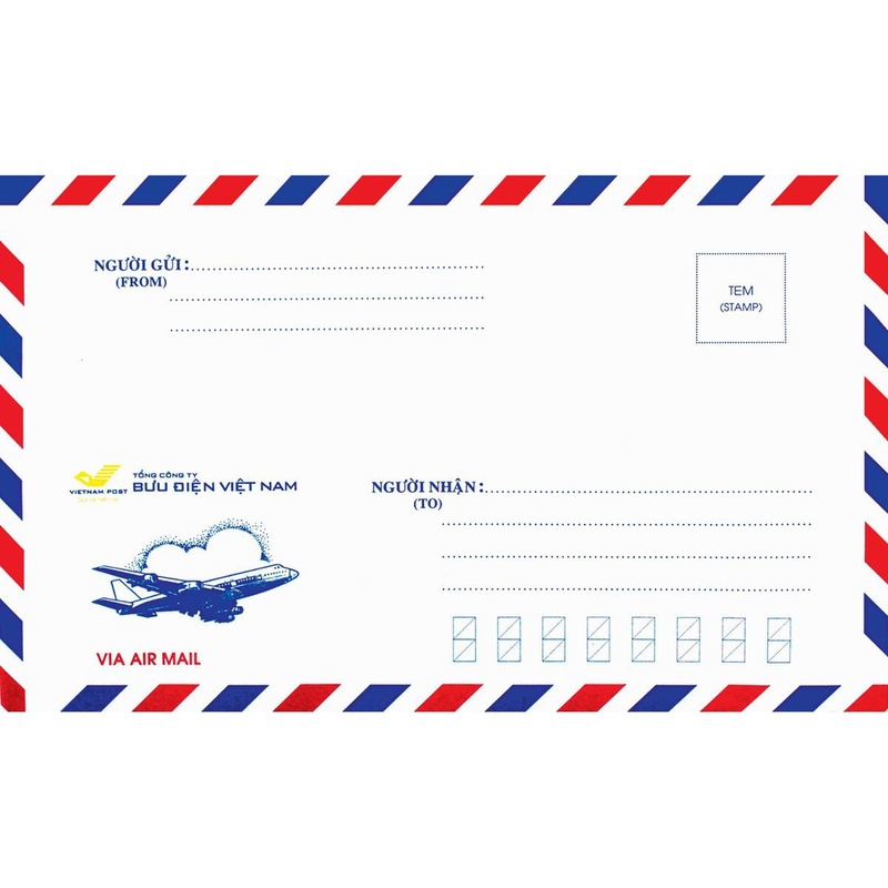 Phong bì bưu điện nhỏ gọn, dán chắc sau niêm phong