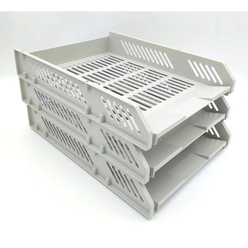 Khay 3 tầng nhựa Deli 9209 thiết kế tam cấp tiện lợi và chất liệu nhựa bền bỉ