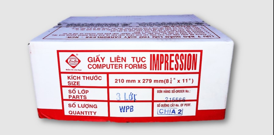 giấy in liên tục 2 liên Liên Sơn