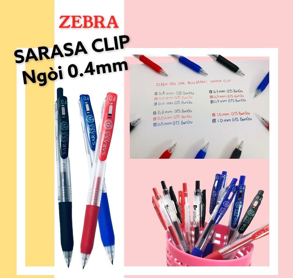 Bút bi gel Zebra Sarasa Clip
