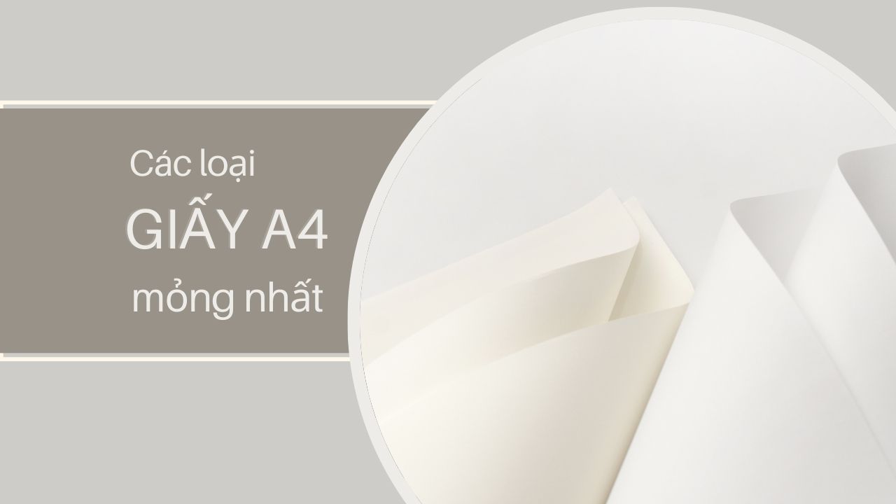 Các loại giấy a4 loại mỏng nhất