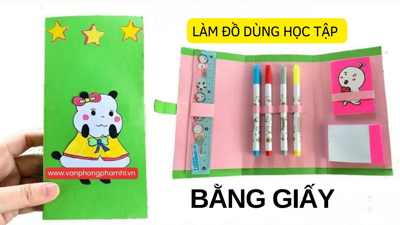 Làm đồ dùng học tập bằng giấy a4