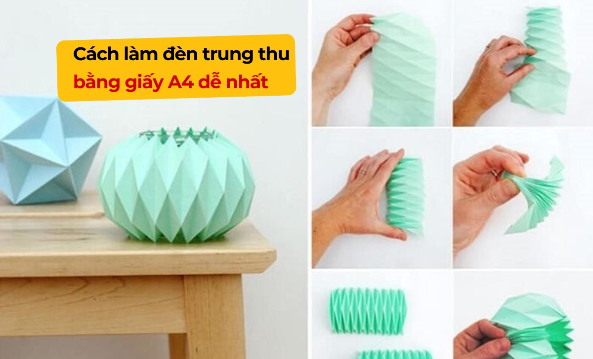 4. Làm đèn trung thu hình vảy cá