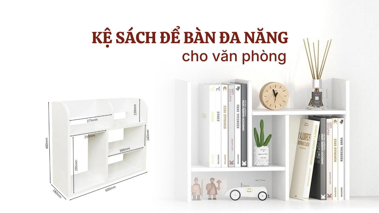 Mẫu Kệ Sách Để Bàn Đa Năng Cho Học Sinh, Văn Phòng