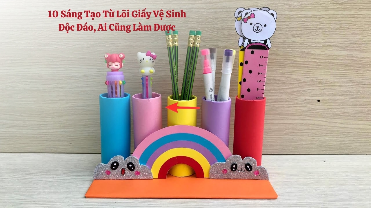 10 Sáng Tạo Từ Lõi Giấy Vệ Sinh Độc Đáo, Ai Cũng Làm Được