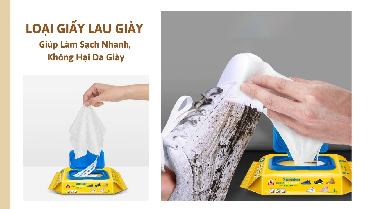 Giấy Lau Giày Giúp Làm Sạch Nhanh, Không Hại Da Giày