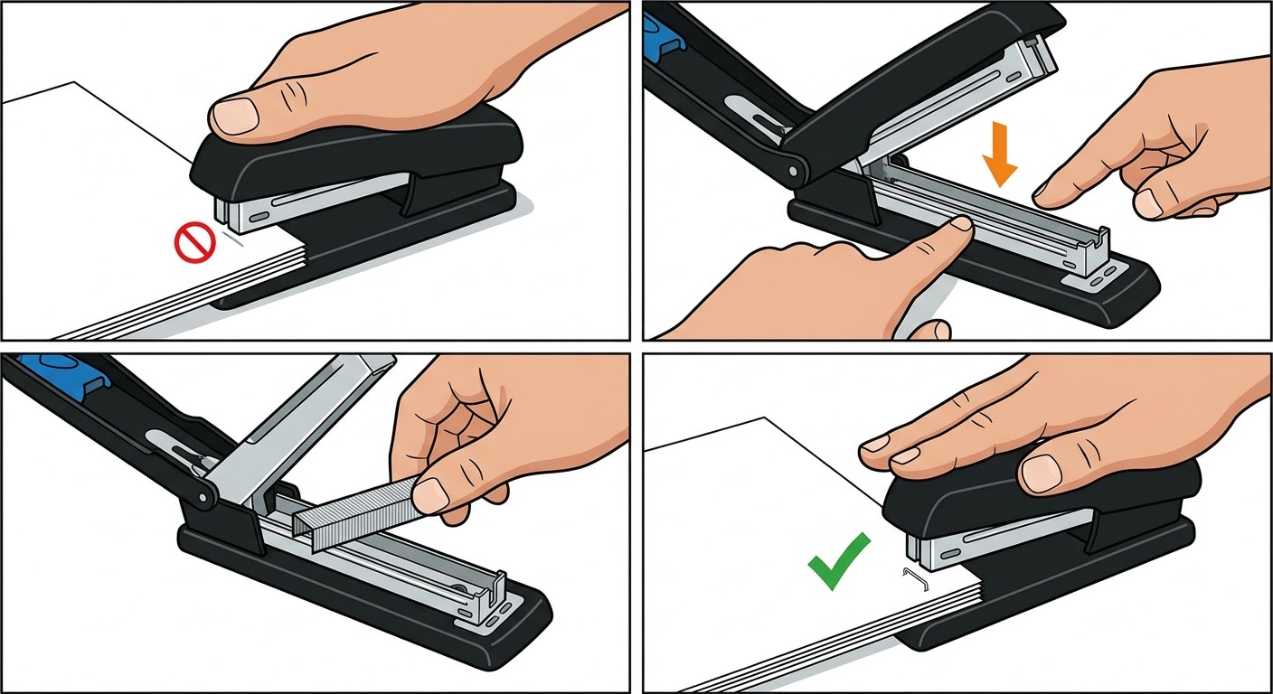 Cách Sửa Ghim Bấm Giấy Khi Bấm Không Ra Ghim