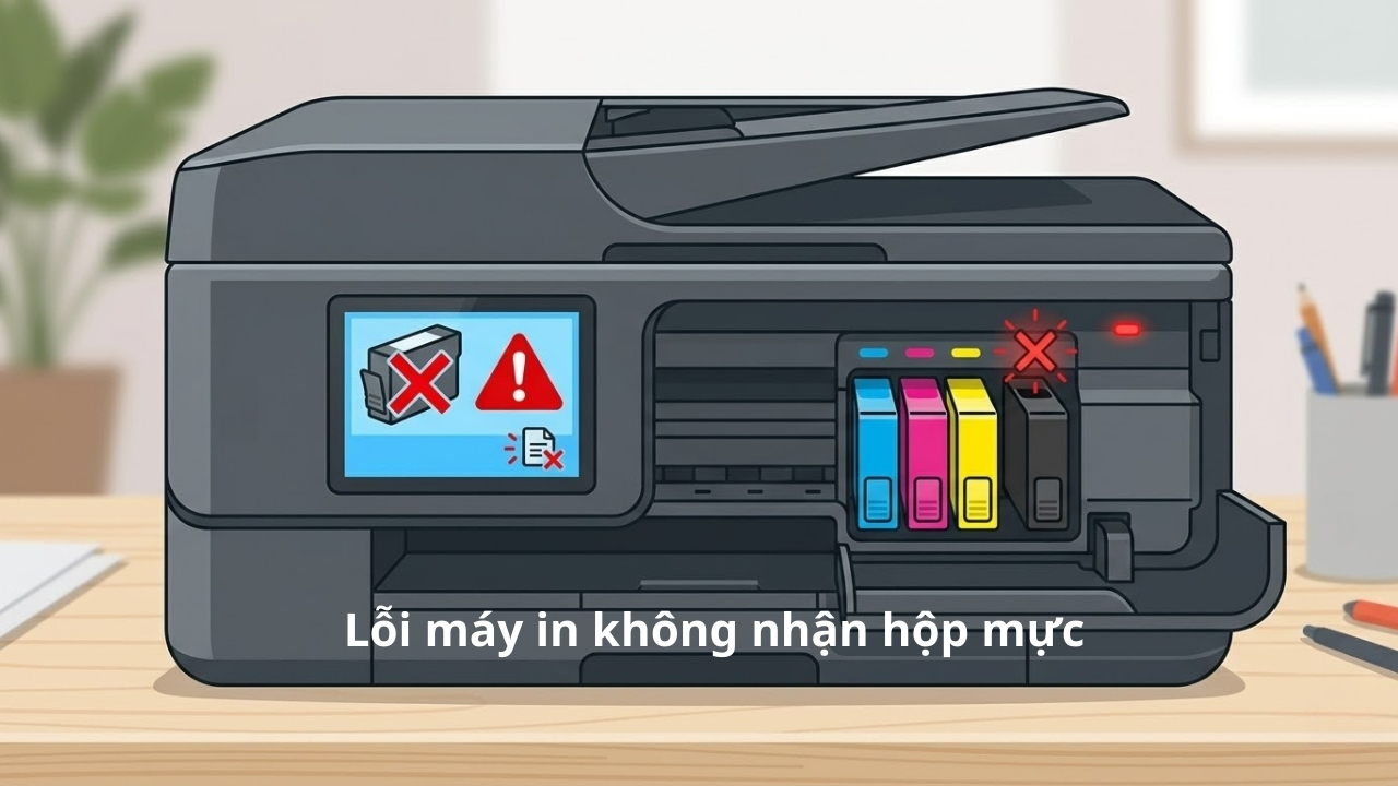 Lỗi máy in không nhận hộp mực, nguyên nhân và cách khắc phục