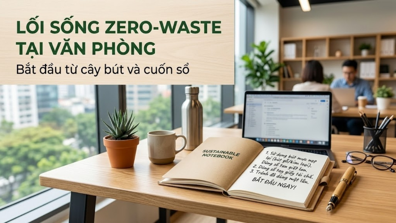Lối sống Zero waste tại văn phòng bắt đầu từ cây bút và cuốn sổ