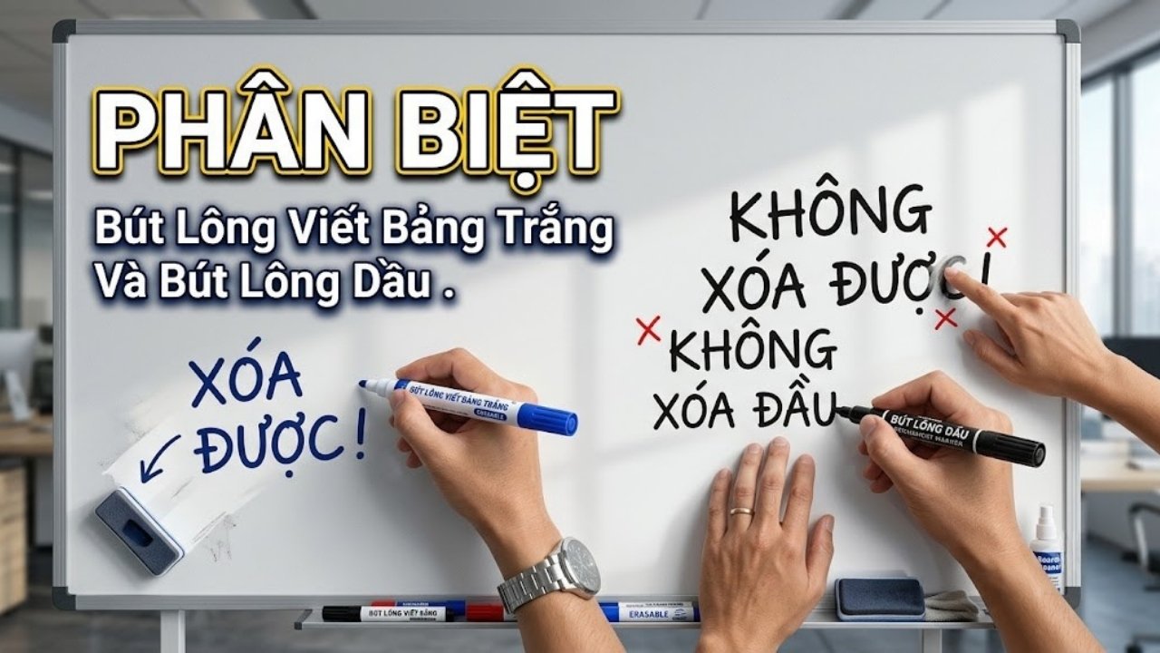 Phân Biệt Bút Lông Viết Bảng Trắng Và Bút Lông Dầu